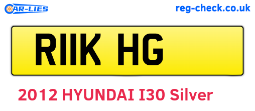R11KHG are the vehicle registration plates.