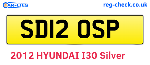SD12OSP are the vehicle registration plates.