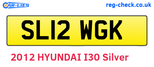 SL12WGK are the vehicle registration plates.