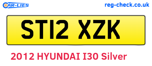 ST12XZK are the vehicle registration plates.