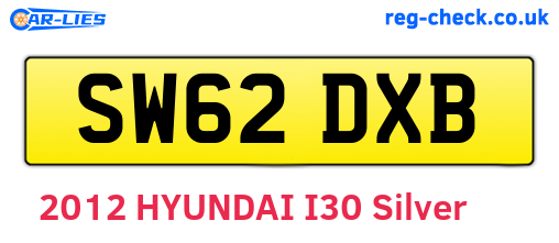 SW62DXB are the vehicle registration plates.