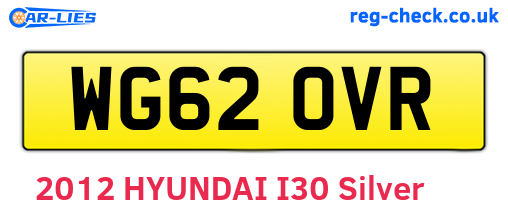WG62OVR are the vehicle registration plates.