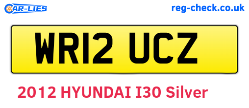 WR12UCZ are the vehicle registration plates.