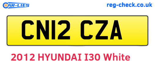 CN12CZA are the vehicle registration plates.