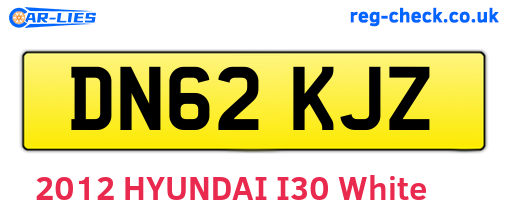 DN62KJZ are the vehicle registration plates.