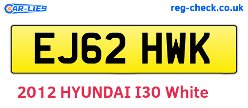 EJ62HWK are the vehicle registration plates.