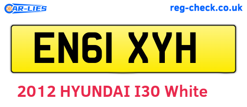 EN61XYH are the vehicle registration plates.