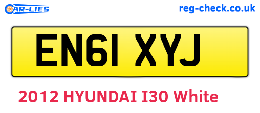 EN61XYJ are the vehicle registration plates.