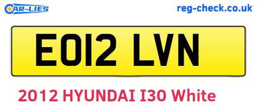 EO12LVN are the vehicle registration plates.