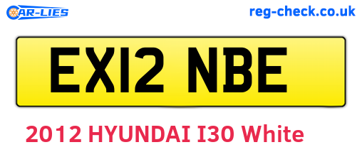 EX12NBE are the vehicle registration plates.