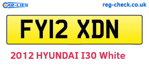 FY12XDN are the vehicle registration plates.