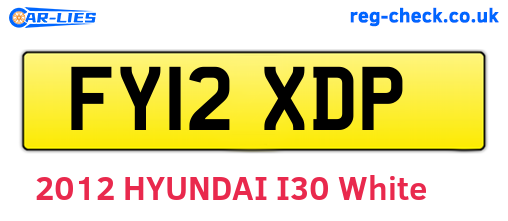 FY12XDP are the vehicle registration plates.