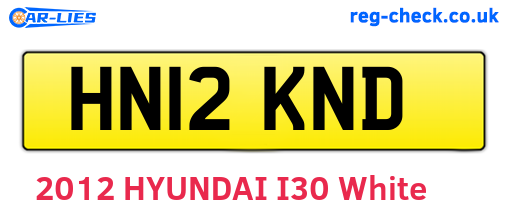HN12KND are the vehicle registration plates.