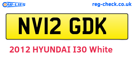 NV12GDK are the vehicle registration plates.