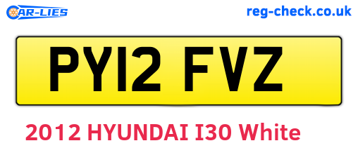 PY12FVZ are the vehicle registration plates.