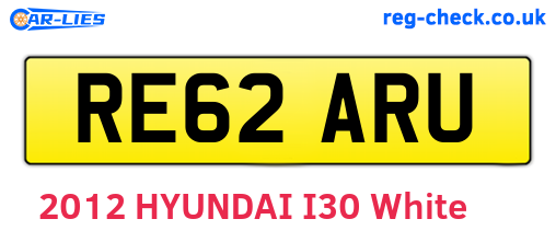 RE62ARU are the vehicle registration plates.