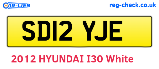 SD12YJE are the vehicle registration plates.