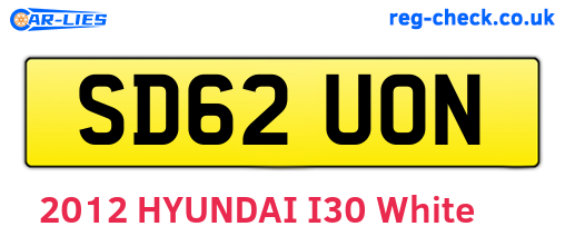 SD62UON are the vehicle registration plates.