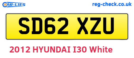 SD62XZU are the vehicle registration plates.