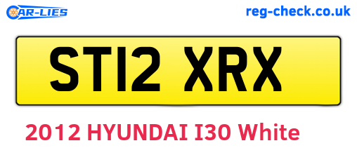 ST12XRX are the vehicle registration plates.