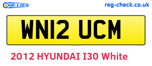 WN12UCM are the vehicle registration plates.