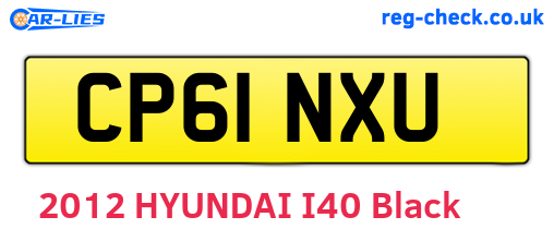 CP61NXU are the vehicle registration plates.