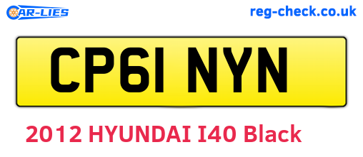CP61NYN are the vehicle registration plates.