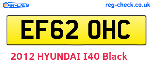 EF62OHC are the vehicle registration plates.