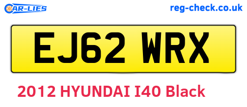 EJ62WRX are the vehicle registration plates.