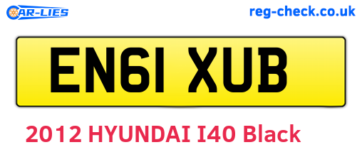 EN61XUB are the vehicle registration plates.