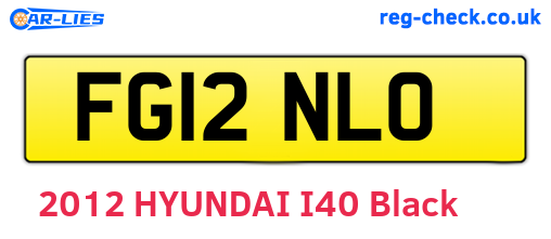 FG12NLO are the vehicle registration plates.