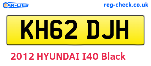 KH62DJH are the vehicle registration plates.