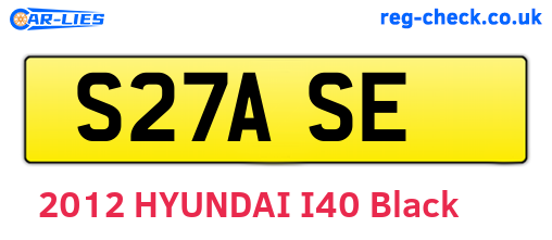 S27ASE are the vehicle registration plates.