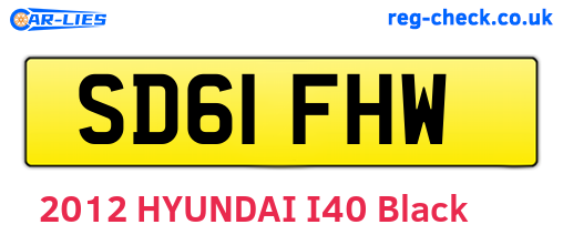 SD61FHW are the vehicle registration plates.