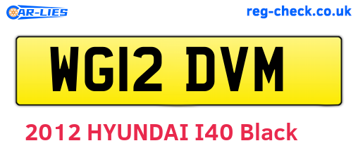 WG12DVM are the vehicle registration plates.