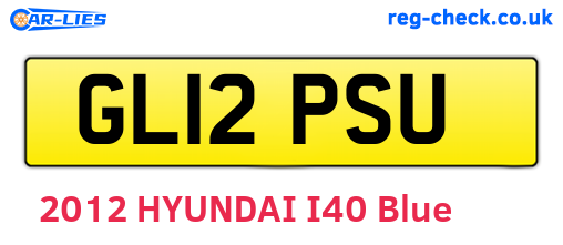 GL12PSU are the vehicle registration plates.
