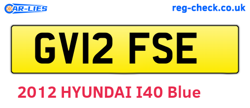 GV12FSE are the vehicle registration plates.