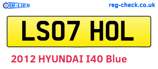 LS07HOL are the vehicle registration plates.