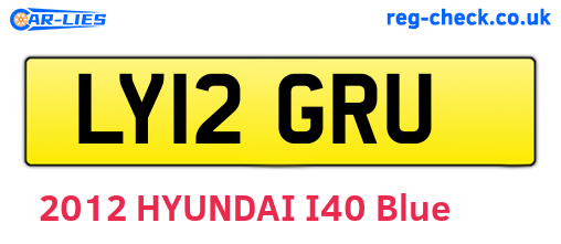 LY12GRU are the vehicle registration plates.