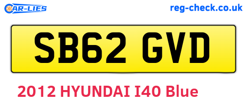 SB62GVD are the vehicle registration plates.