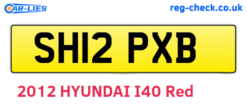 SH12PXB are the vehicle registration plates.