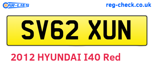 SV62XUN are the vehicle registration plates.