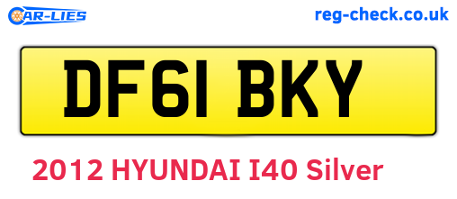 DF61BKY are the vehicle registration plates.