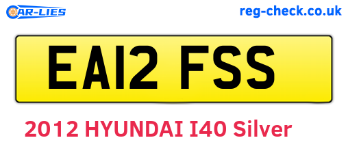 EA12FSS are the vehicle registration plates.