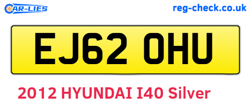 EJ62OHU are the vehicle registration plates.