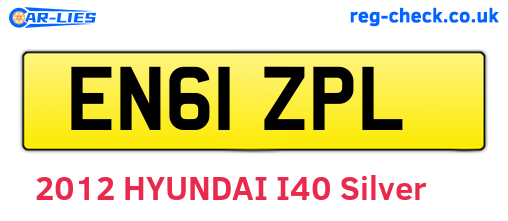 EN61ZPL are the vehicle registration plates.