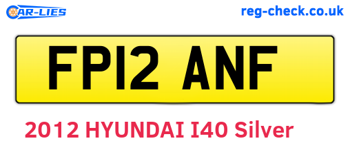 FP12ANF are the vehicle registration plates.