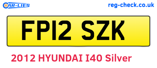 FP12SZK are the vehicle registration plates.
