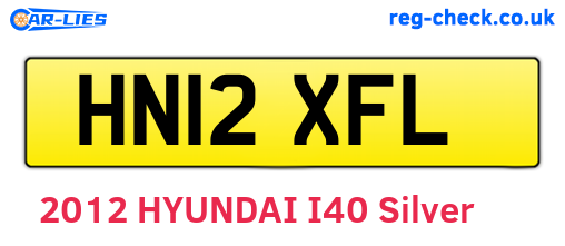 HN12XFL are the vehicle registration plates.