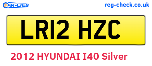 LR12HZC are the vehicle registration plates.